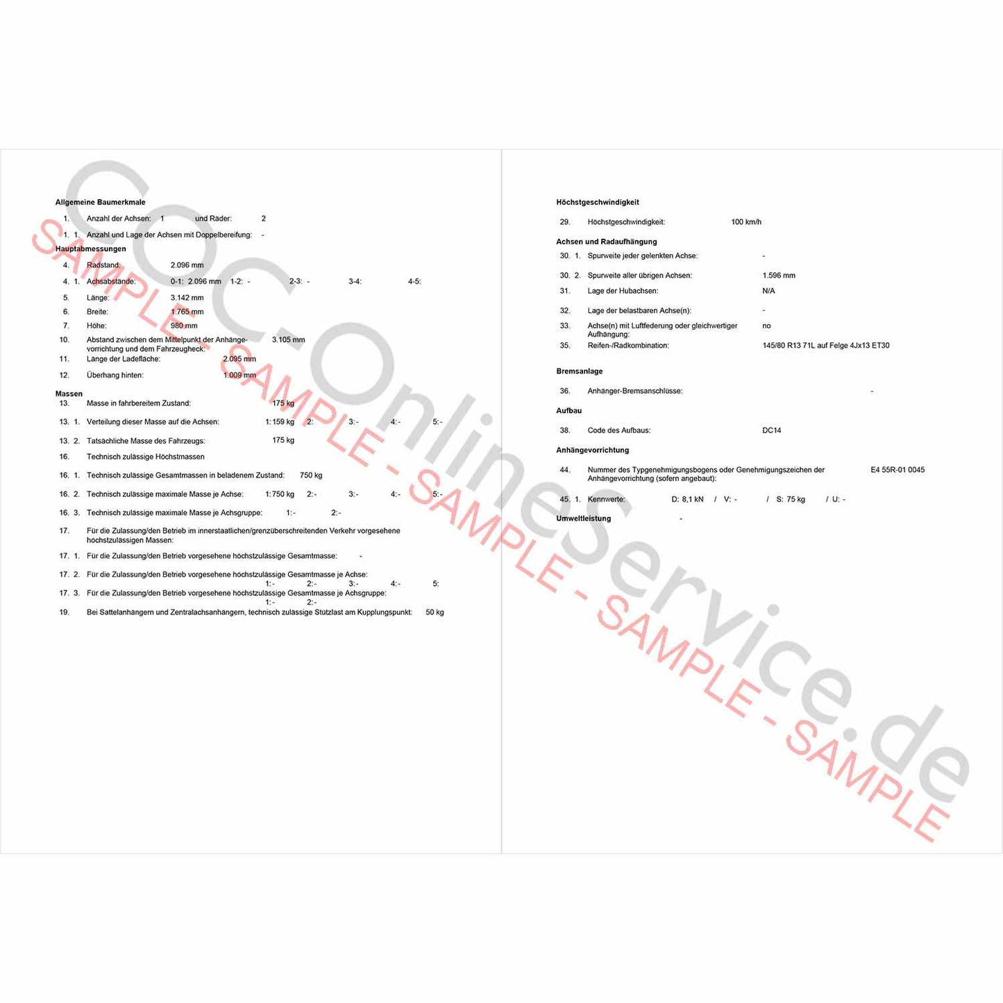 COC for trailers from Humbaur